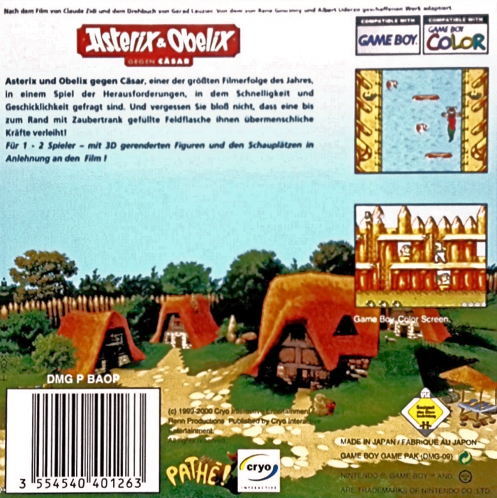 Asterix And Obelix Vs Caesar — box-2D-back (DE)