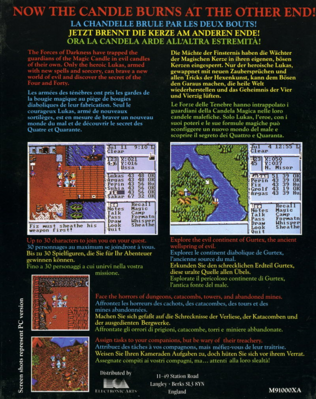 Magic Candle 2 - The Four And Forty, The — box-2D-back (EU)