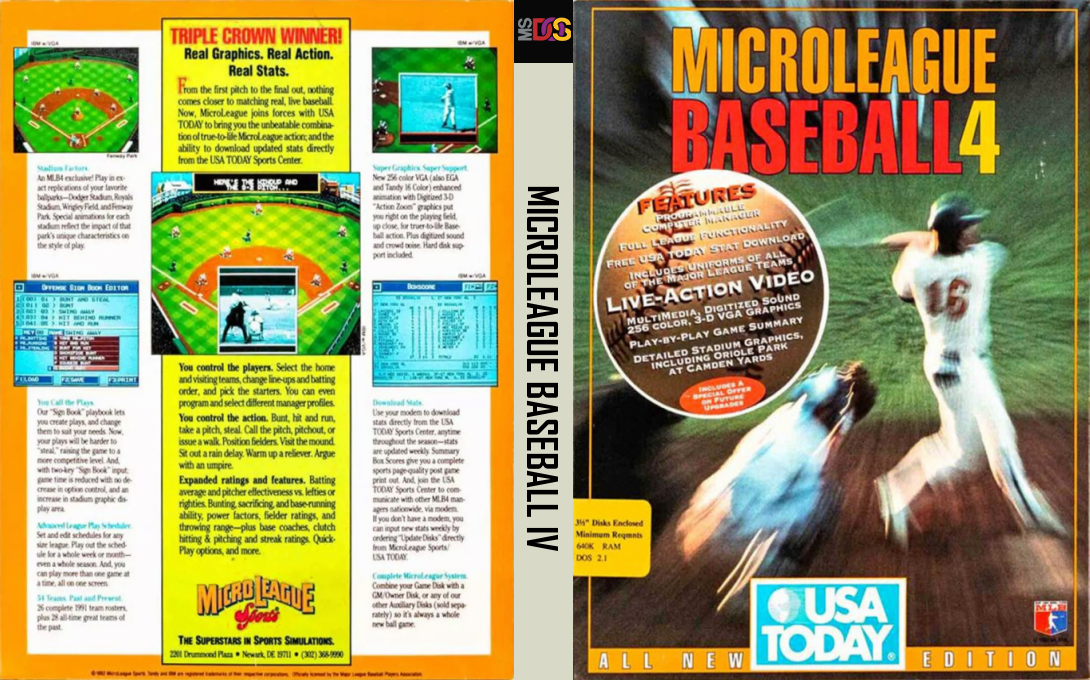 Microleague Baseball 4 — box-texture (US)