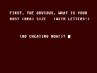 A Sex Quiz — ss (WOR)