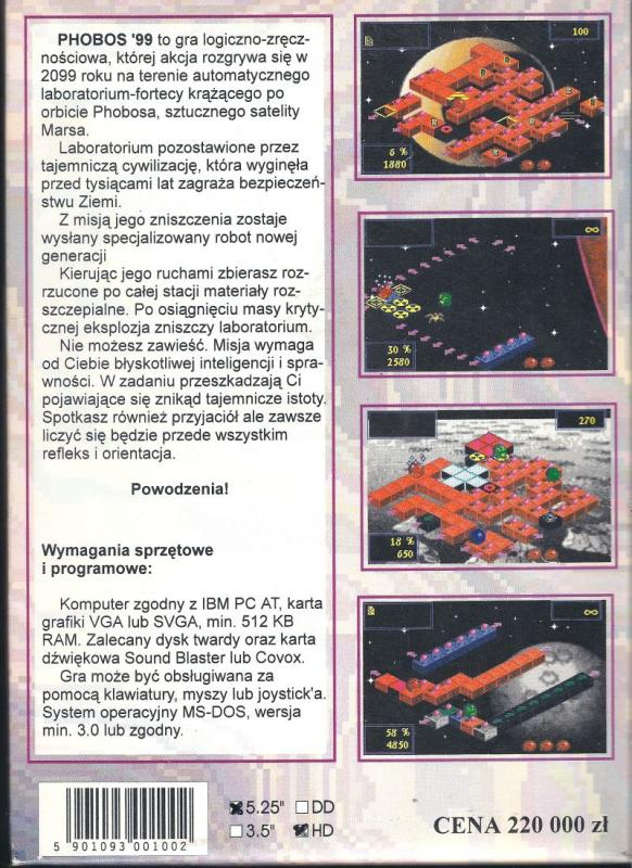 Phobos '99 — box-2D-back (EU)