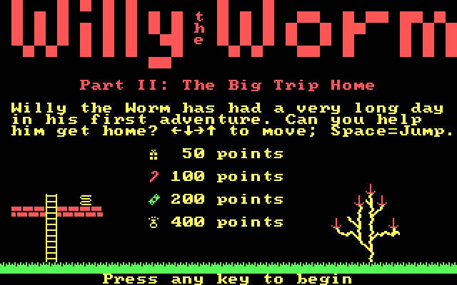 Willy The Worm Part II : The Big Trip Home — sstitle (WOR)