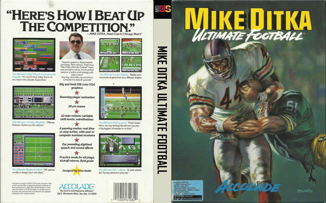 Mike Ditka Ultimate Football — box-texture (US)