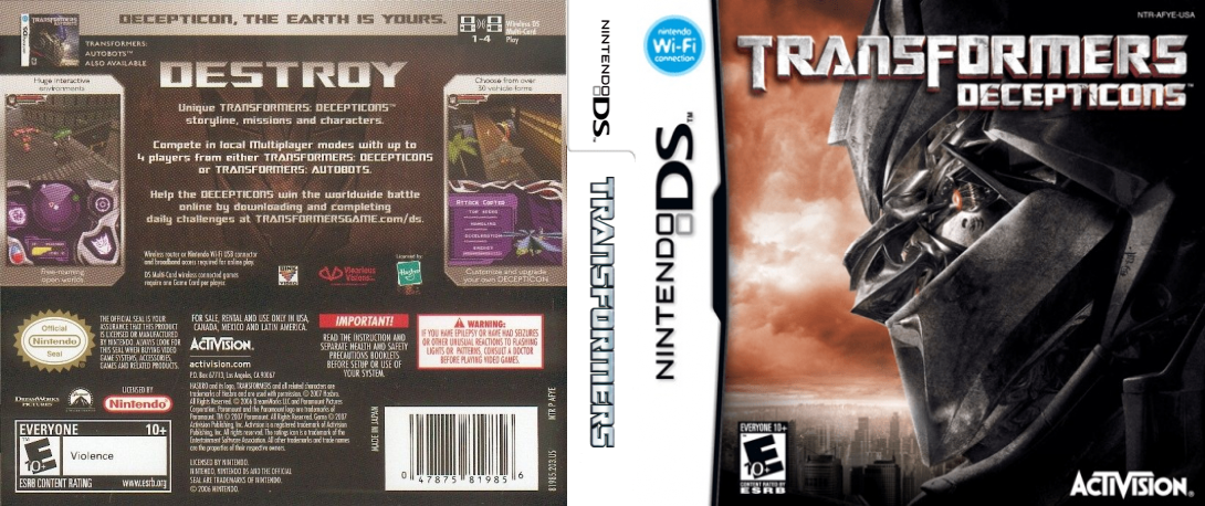 Transformers - Decepticons + Transformers - Autobots — box-texture (US)