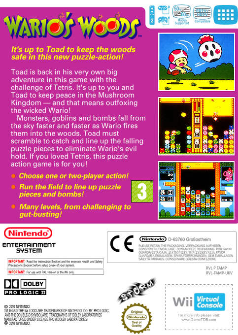 Wario's Woods — box-2D-back (EU)