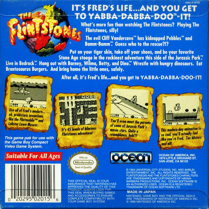 The Flintstones — box-2D-back (US)