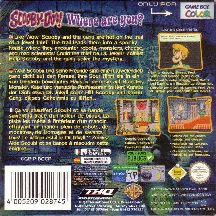 Scooby-doo! - Classic Creep Capers — box-2D-back (EU)