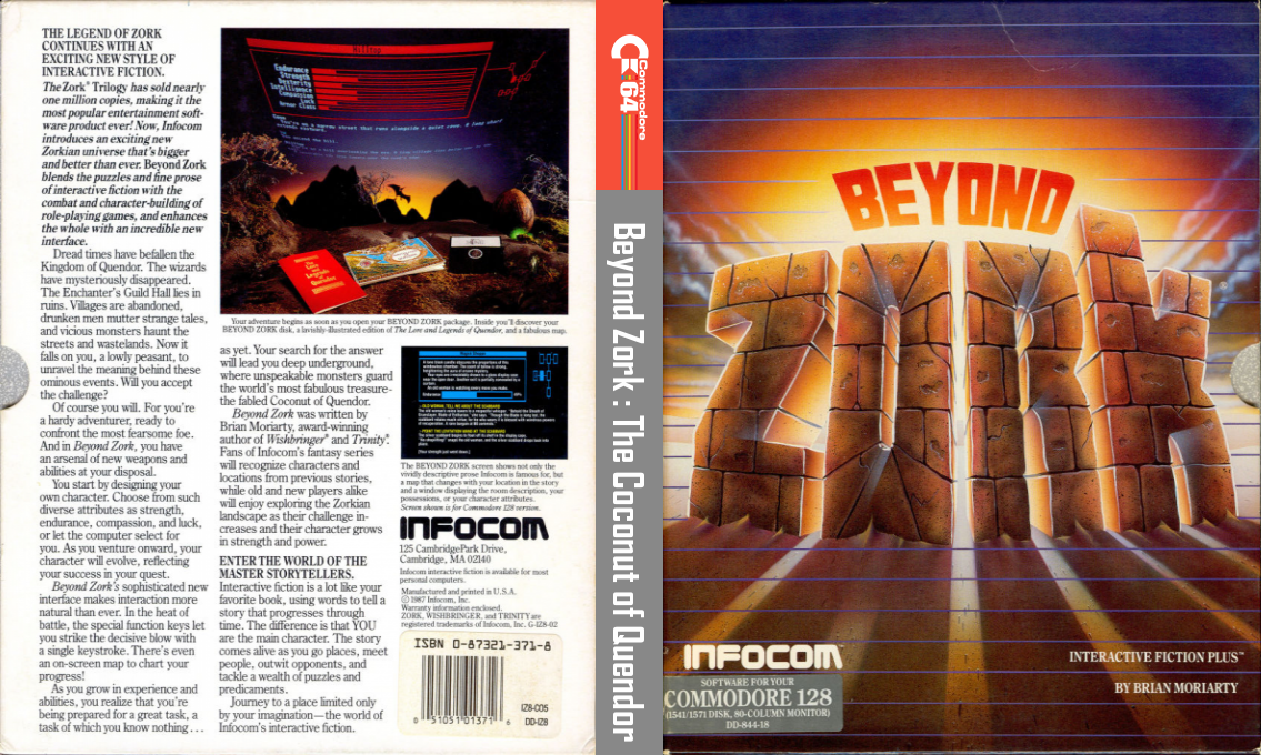 Beyond Zork - The Coconut Of Quendor — box-texture (US)