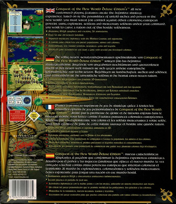 Conquest Of The New World Deluxe — box-2D-back (EU)