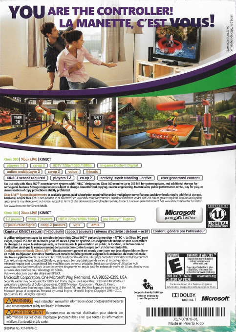 Kinect Adventures — box-2D-back (CA)