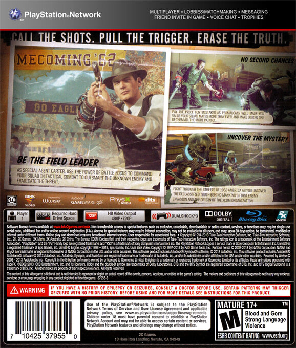 Bureau, The - XCOM Declassified — box-2D-back (US)