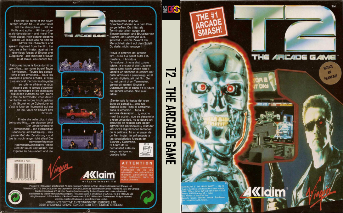 T2 - The Arcade Game — box-texture (EU)