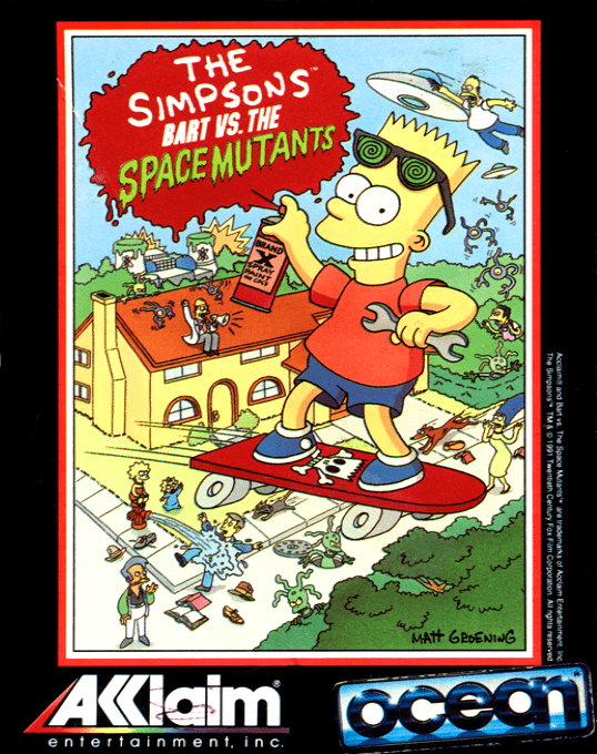 Simpsons - Bart Vs The Space Mutants, The box art