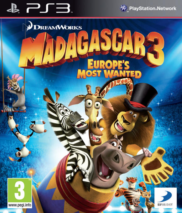 DreamWorks Madagascar 3 - The Video Game box art