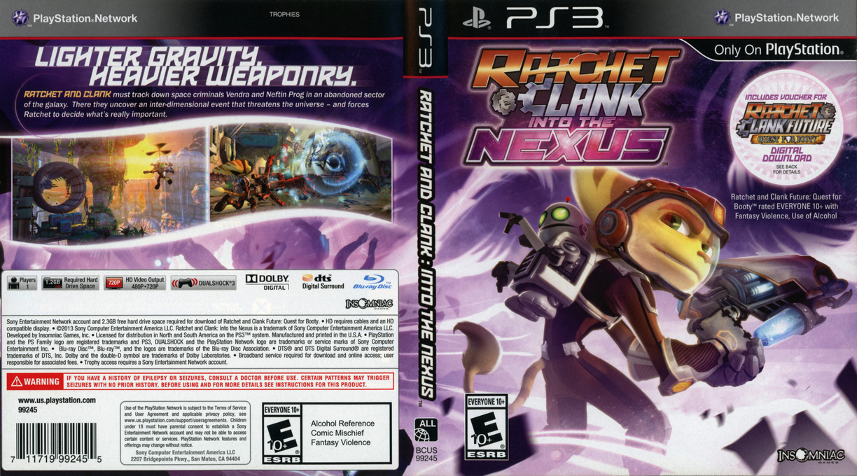 Ratchet & Clank - Into the Nexus — box-texture (US)