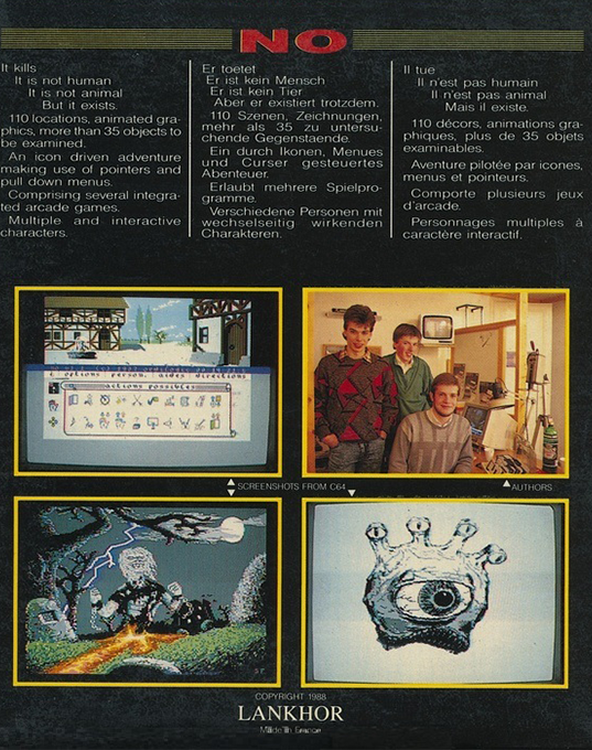 NO : Never Outside! — box-2D-back (EU)