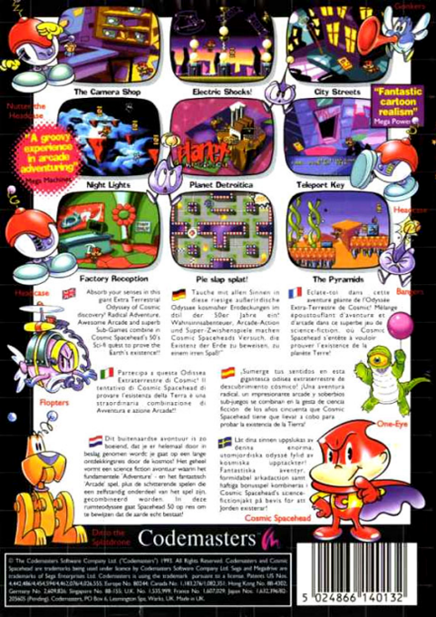 Cosmic Spacehead — box-2D-back (EU)