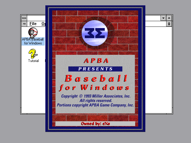 APBA presents Baseball for Windows — sstitle (WOR)