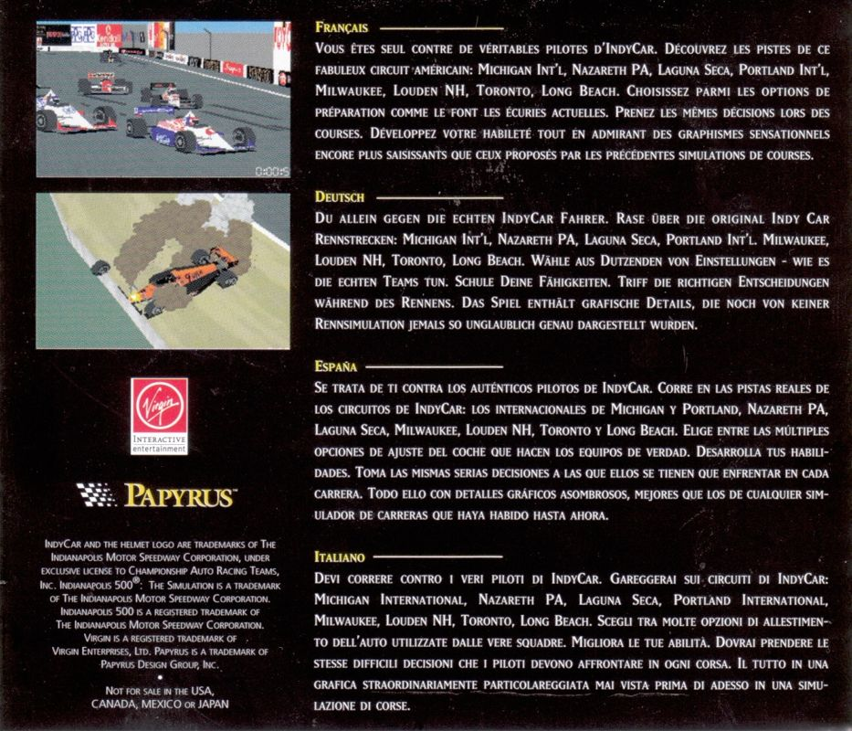 IndyCar Racing — box-2D-back (CUS)