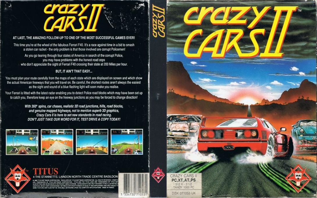 Crazy Cars 2 — box-texture (EU)