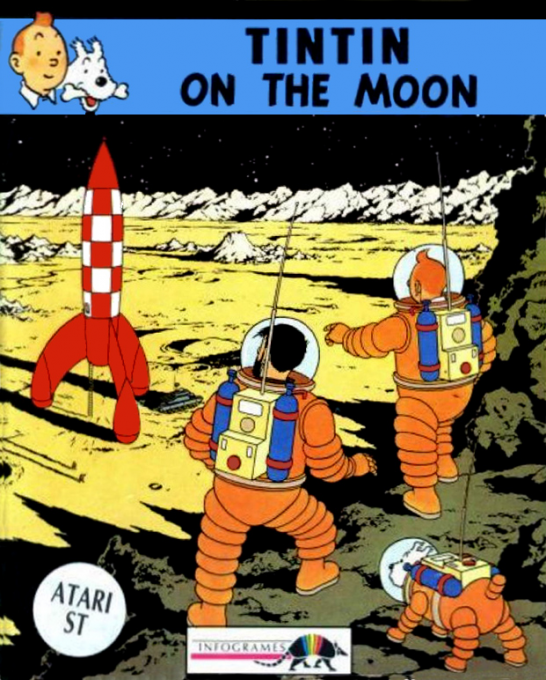 Tintin on the Moon box art