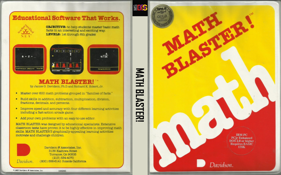 Math Blaster! — box-texture (US)
