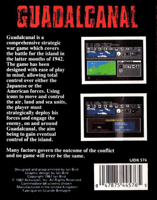 Guadalcanal — box-2D-back (EU)