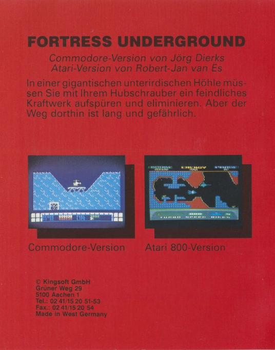 Fortress Underground — box-2D-back (EU)