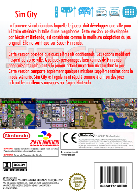SimCity — box-2D-back (FR)