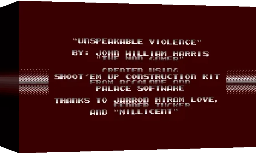 Unspeakable Violence — box-3D (WOR)