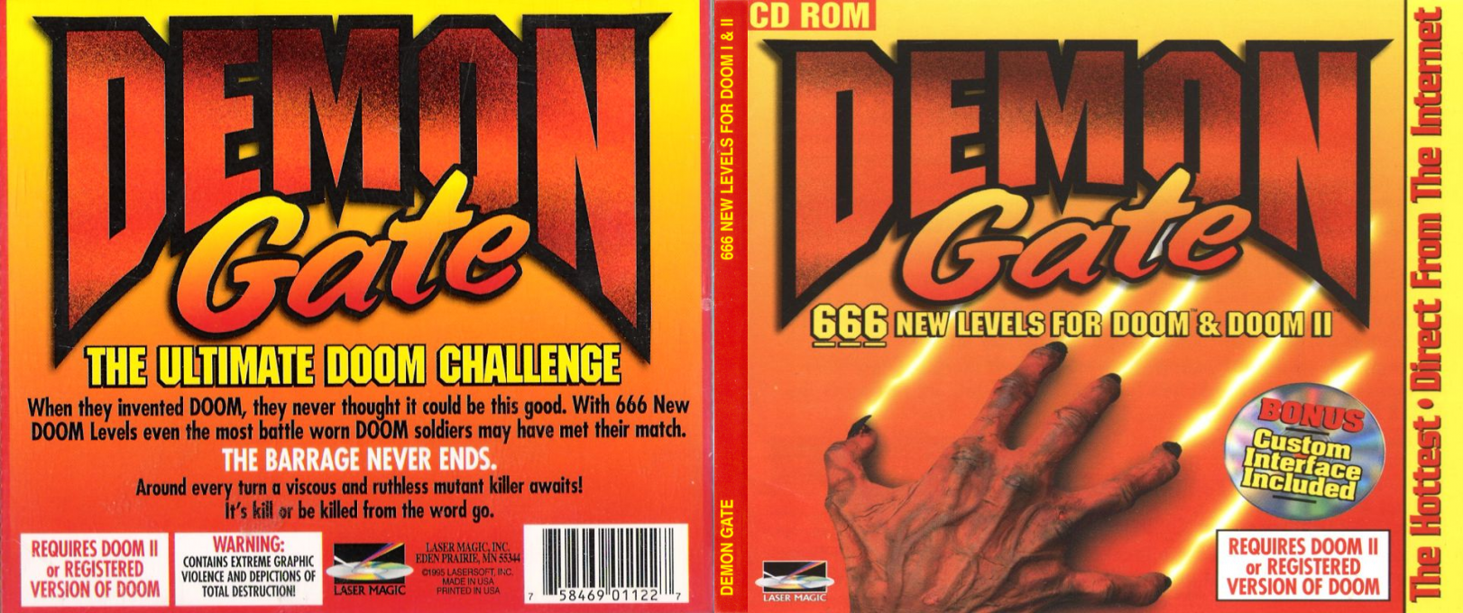 Demon Gate - 666 New Levels For Doom And Doom 2 — box-texture (CUS)