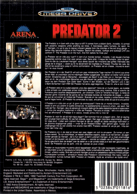 Predator 2 — box-2D-back (EU)