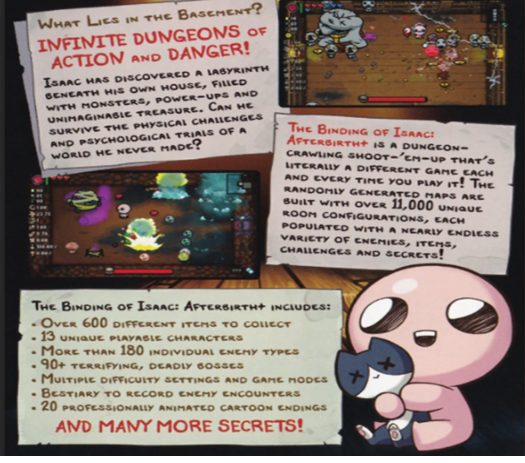 Binding Of Isaac, The - Rebirth — box-2D-back (WOR)