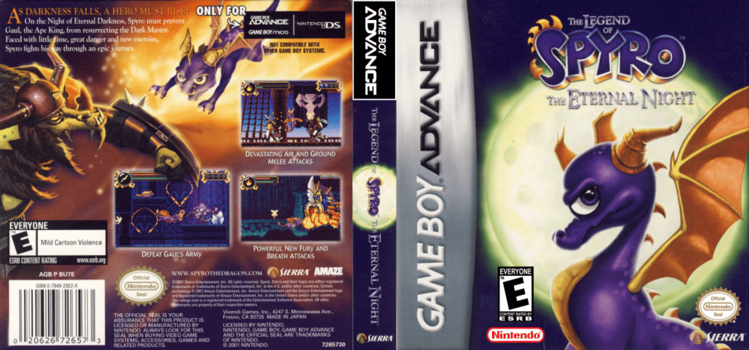 Legend Of Spyro - The Eternal Night, The — box-texture (US)