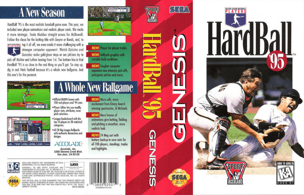 Hardball '95 — box-texture (US)
