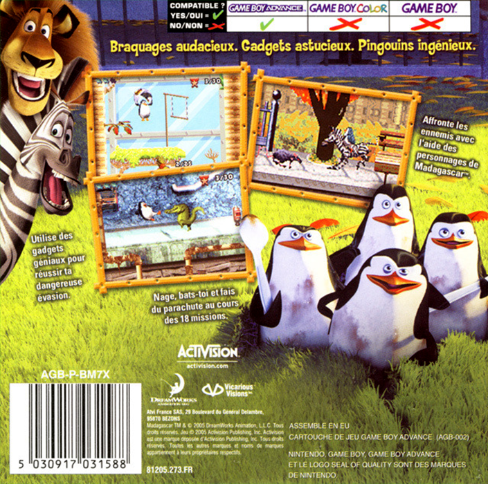 Madagascar - Operation Penguin — box-2D-back (FR)
