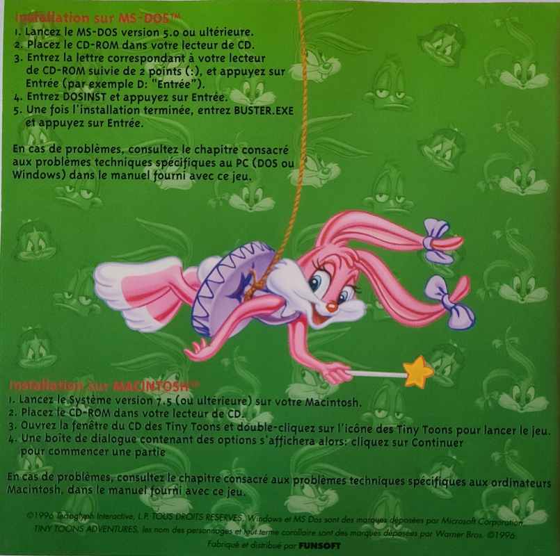 Tiny Toon Adventures - The Great Beanstalk — box-2D-back (CUS)