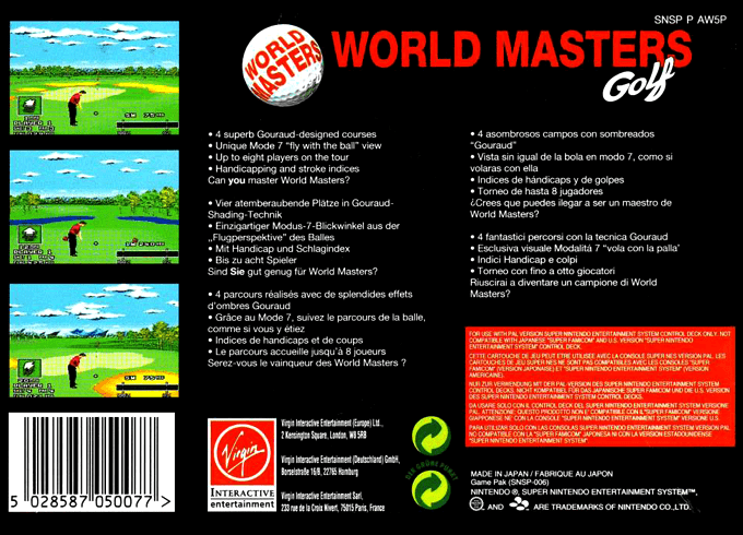 World Masters Golf — box-2D-back (EU)