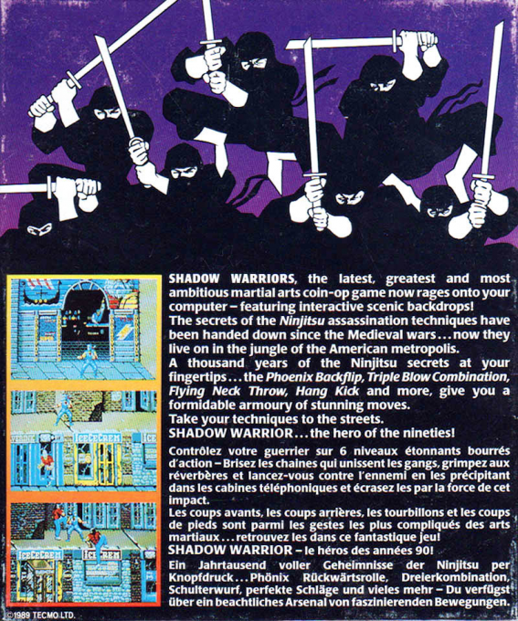 Shadow Warriors — box-2D-back (EU)