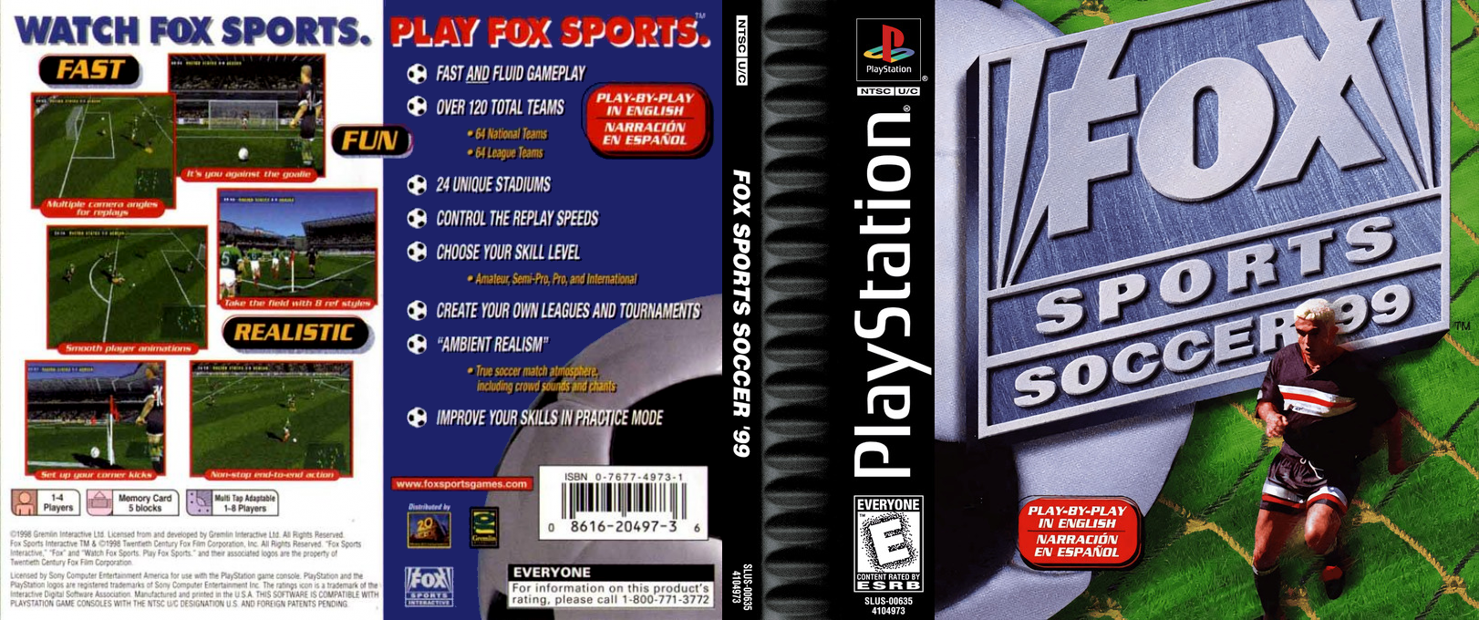 Fox Sports Soccer '99 — box-texture (US)