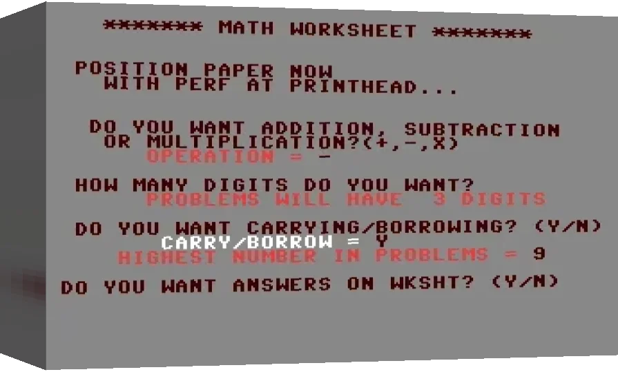 Math Worksheet — box-3D (WOR)