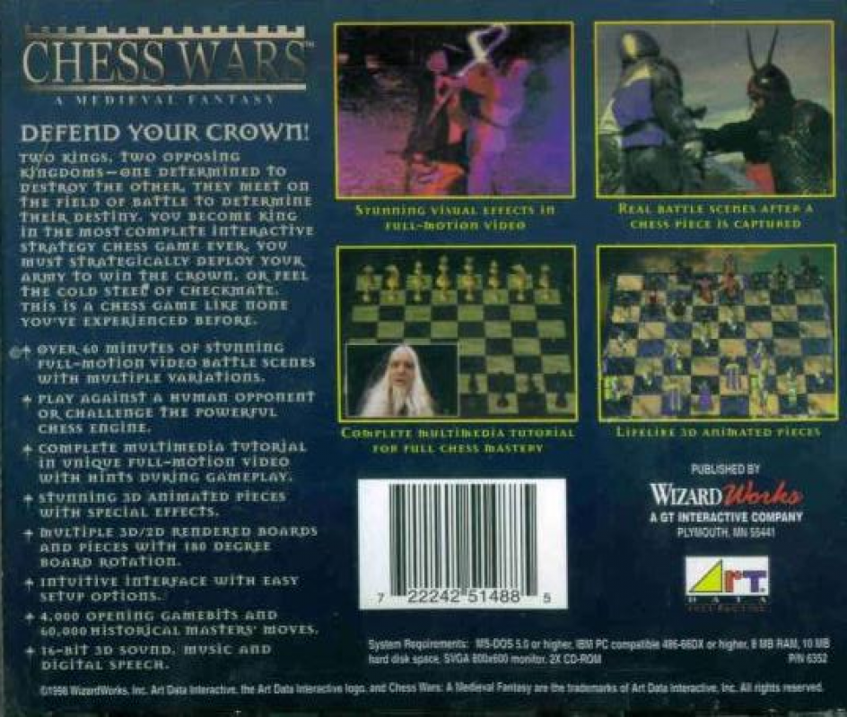 Chess Wars - A Medieval Fantasy — box-2D-back (US)