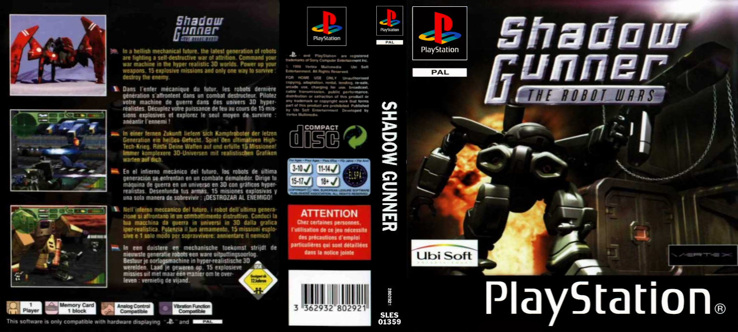 Shadow Gunner - The Robots Wars — box-texture (EU)