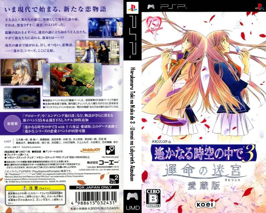 Harukanaru Toki no Naka de 3 - Unmei no Labyrinth - Aizouban — box-texture (JP)