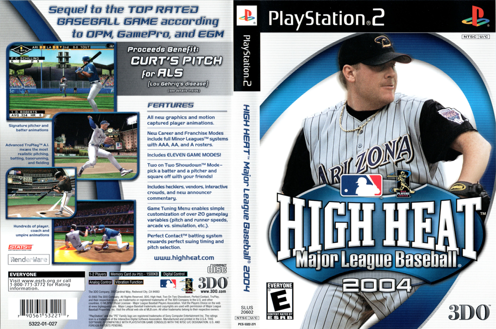 High Heat Major League Baseball 2004 — box-texture (US)