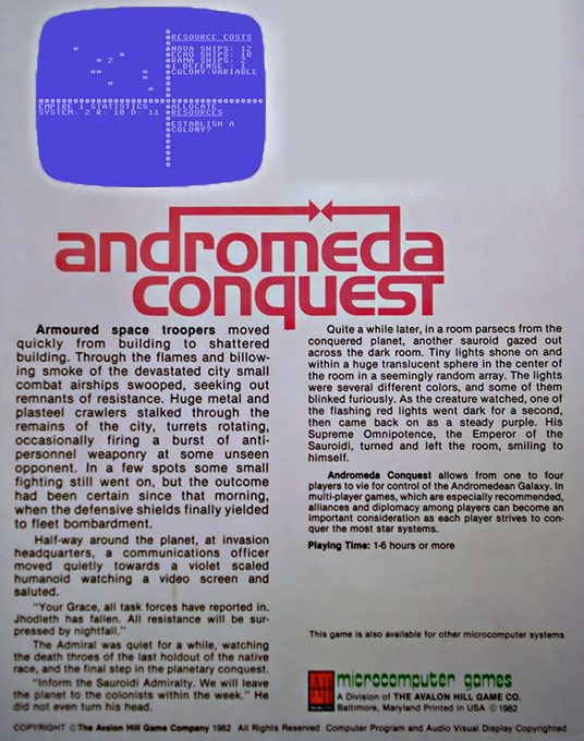 Andromeda Conquest — box-2D-back (US)