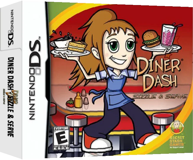 Diner Dash - Sizzle & Serve — box-3D (US)