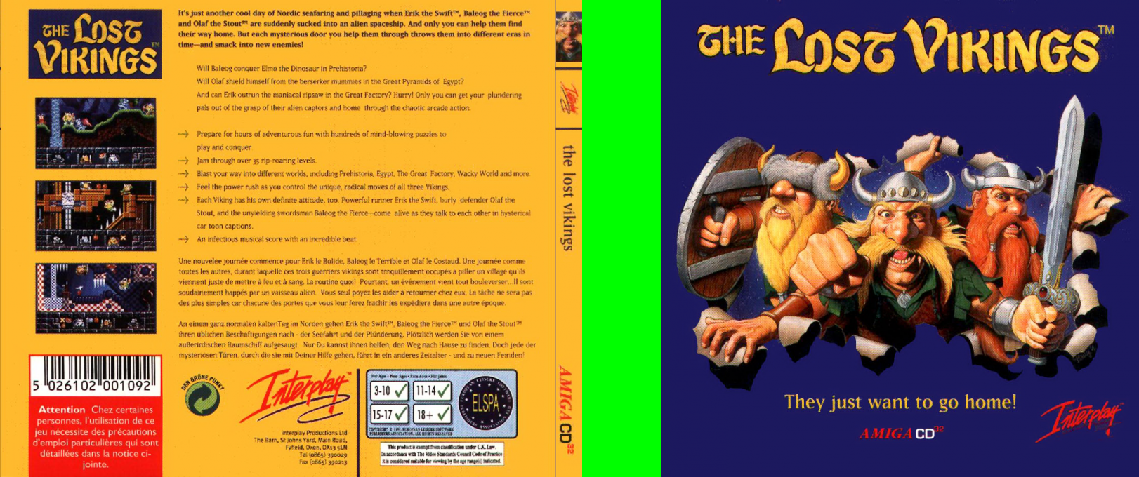 Lost Vikings, The — box-texture (EU)