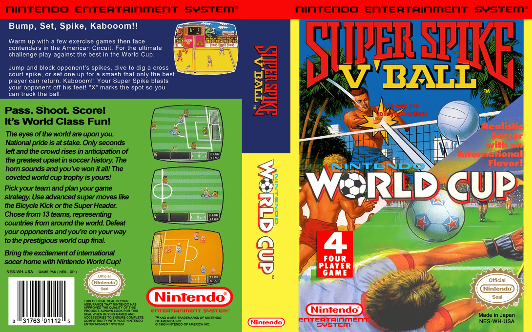 Super Spike V'Ball + Nintendo World Cup — box-texture (US)