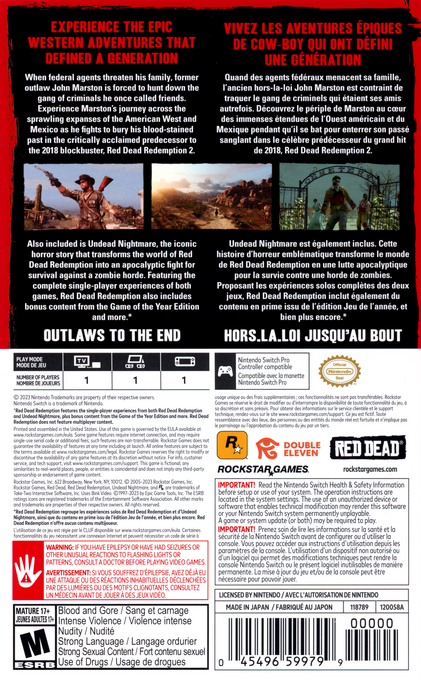 Red Dead Redemption — box-2D-back (CA)